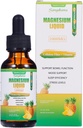Magnezyum Glycinate Liquid Drops, 1000mg Fiber, Bromelain, Vitamin B6, C, D, çinko, Non-GMO, Pinele Flavor (1fl oz)