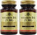 SOLGAR Vitamin B6 25 Mg, 100 Tablet, 100 Kont (24'ün paketi)
