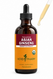 Herb Pharm Asian (Panax) Ginseng Liquid Extract for Energy and Stamina Support - 4 Ουγγιά