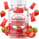 Yetişkinler için yumuşak taşıyıcı Pyum Gummies, Yüksek Abhidrasyon Magnezyum Pplastik Supplement with Vitamin B6 for Leg Cramps & Muscle Health Sugar-Free Vegan Strawberry 60 Gummies
