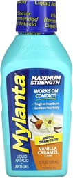 Mylanta Antacid and Gas Relief, Μέγιστη δύναμη Formula, Vanilla Caramel Flavor, 12 ρευστή ουγγιά