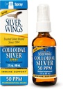 Doğal Pat Silver Wings Colloidal Silver Liquid - Daily Immune Support Supplement - 50ppm (250mcg) - 2oz Sprey