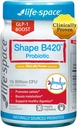 Life-Space Shape B420 Probiyotiks for Shape Better, GLP-1 Boost, Klinik olarak Geri Döndü Metabolism Desteği, Kadınlar ve Erkekler için Probiyotikler, 30 Vegetarian Capsules