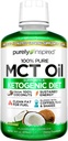 MCT Oil | Purely Inspired Pure MCT Oil Keto | Sourced from Coconut Oil, non-GMO | Supports Keto & Paleo Diyets | Kahve, Çay ve Shakes | MCT Oil for Sustained Energy | Unflavored, 16 fl ozzlavored,