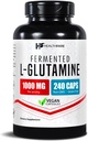 SağlıkFare L Glutamine 1000 mg | 240 Vegan Capsules | Ekstra Kuvvetli Asit Supplement | Destekler Digestive Balance, Nutrient Abors & Muscle Recovery | Non-GMO, Gluten-Free | Made in USA