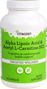 Vitacost Alfa Lipoic Acid & Acetyl L-Carnitine HCl - 700 mg - 240 Capsules