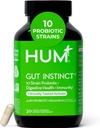 HUM Gut Instinct Daily Probiyotiks for Women and Men, Digestive Health, Lactobacillus, Bifidobacterium Strains for Immune Support, Probiyotik Supplement for Health Gut Diversity, 30 Capsules
