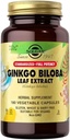 Solgar Ginkgo Biloba Leaf Extract - 180 κάψουλες λαχανικών - Standardized Full Potency (SFP) - Μη ΓΤΟ, Vegan, Χωρίς γλουτένη, Γαλακτοκομικά, Kosher, Hanal - 180 Υπηρεσίες