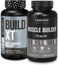 Jacked Factory Build-XT Daily Muscle Builder ve Performans Geliştirme (60 Capsules) & Essentials Muscle Building Supplement for Strength and growth (30 Capsules)