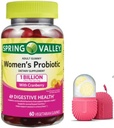 FitMania Spring Valley Women's Cranberry Probiyotik Supplement Spring Valley Vegetarian Gummies, Raspberry Lemon, 60 Kont ve Face Roller for Face Roller