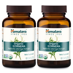 Himalaya Organic Gymnema Sylvestre - Υποστήριξη Μεταβολισμού Φυτικών Γλυκόζης - USDA Organic, Non-GMO, Vegan, Gluten Free, 700 mg, 60 Caplets (Pack of 2)