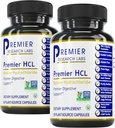 Premier Research Labs Premier HCL - Betaine HCL, Betaine Hydrochloride Supplement for Optimal Digestive Function, Nutrient Abvorvation, Betaine-HCL for low Stomach Acid- 90 Vegetarian Caps (2 Pack)