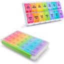 Sukuos Large Pill Organizer, 7 ημέρες δύο φορές την ημέρα πακέτο & 28 ημέρες πακέτο υπόθεση