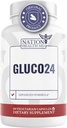 Gluco24 Supplement - Cinnamon, Berberine, C ve Daha Fazlası - Erkekler ve Kadınlar için Tamam, 60 Capsules
