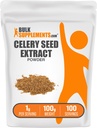 BulkSupplements.com Celery Seed Extract Toz - Celery Seed Supplement, Herbal Supplement - Vegan & Gluten Free, 1g per Service, 100g (3.5 oz) (Pack of 1)