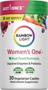 Rainbow Light Womens One High-Potency Daily Multivitamin, Womens Multivitamin Yüksek Lisans Immune Support, With Vitamin C, Biotin ve Ashwagandha, Vegetarian, 30 Count