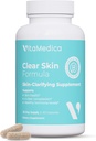 VitaMedica Clear Skin Formula | Noncystic Acne Supplement for Skin Clearing | Clear Complexion for Women and Men | Vitamins A, C, E, Selenium, Chromium ve Skin Health | 60 Count