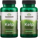 Swanson Kelp - Natural Iodine Source Supporting Yourroid Health - Mineral Supplement w/Iodine Source Standardized 0.4% - (250 Tablet, 225 C) (2 Pack)