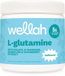 Wellah L-Glutamine σκόνη Άγευστη (50 σέρβις) - 5g L-Γλουταμίνη ανά σέρβις, Γλυκασμένη με Stevia