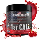 DownRange 1st Call Pre Workout Powder, Preworkout για άνδρες και γυναίκες, Amino Acid Beta Alanine, Caffeine & More for Pump, Energy and Focus Support, 30 εξυπηρετήσεις (Cherry Punch)