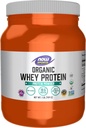 NOW Foods Sports Nutrition, Certified Organic Whey Protein 19 g, Unflavored Powder, 1-Pound