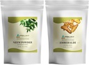 Neem Leaf Toz ve Ambehaldi Turmeric Toz 16 Oz Pack of 2 Combo