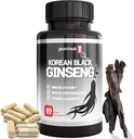 GeumHeuk Korean Black Panax Ginseng Κάψουλες 1000mg - 90 Vegan Κάψουλες Μη ΓΤΟ, Υψηλή Ginsenosides, Υψηλός ρυθμός απορρόφησης, Ενίσχυση της ασυλίας, Ψυχική Απόδοση, Σταμίνα & Ενέργεια, Άνδρες & Γυναίκες