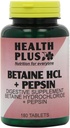 Health Plus Betaine Hcl + Pepsin Digestive Health Supplement - 180 δισκία