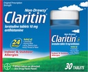 Claritin 24 HR Non Drowsy Allergy Medicine, Loratadine antihistamine tablets, 30 Ct