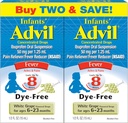 Advil Infant'ın Ateşi/Pain Reliever Dye-Free, 50mg Ibuprofen Interd Drops (Beyaz Grape Flavor, 0,5 fl. oz. Şişe, 2)