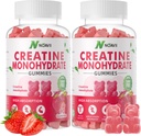Creatine Monohydrate Gummies 5000mg για άνδρες και γυναίκες, μασώμενα Creatine Monohydrate για μυϊκή δύναμη, μυών Builder, ενέργειας Boost, προ-εργάσιμη συμπλήρωμα-180 φράουλα Gummies