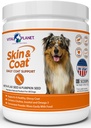 Vital Planet - Skin and Coat Powder Supplement for Dogs with Choline, Inositol, Pumpkin, Flax and Omega-3 Oils to Support a Soft Shiny Healthy Coat and for Seasonal Allergies - 60 Scoops, 111g, 3.92oz