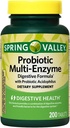 Ανοιξιάτικα Probiotic Valley Multi-Enzyme Digestive Formula Tablets, 200 Count