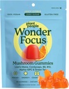 Plant People WonderFocus Mushroom Gummies with Lion's Mane & Cordyceps - Nootropic Brain Supplement Boosts Memory, Focus, Energy & Mood in Yetişkinler | No Sugar, 100% Vegan, Citrus Flavor, 60 Count