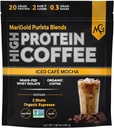 MariGold High protein Coffee - Iced Cafe Mocha, 20g Grass Fed Whey Protein Isolate, Enerji & Workout Boost, 2 Shots Organik Espresso, Non-GMO, 2 Net Carb, 1 Lb Bag, 15 Hizmet