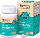 Renzo'nun Roll Çağrısı Immune Support Supplement with IMMUSE Postbiyotik, Sugar-Free Kids Vitamins, 30 Orange-Flavored Melty Tabs