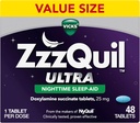 ZzzQuil ULTRA, Sleep Aid, Doxylamine Succinate 25mg, Yetişkinler için Uyku Aids, Nighttime Sleep Aid, 48 Tablets