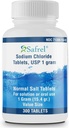 Safrel sodyum Chloride Tabletleri 1 gm, USP | Normal Salt Tabletler | (15.4gr.) | Elektrolytes Replenisher Hydration Drink ( Count 300 ( 1))