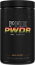 PWDRS Pre-Workout Toz, All Natural Pre Workout for Energy, Pump, Endurance & Strength, Caffeine (Sour Gummy) ile