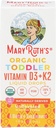 MaryRuth Organics Vitamin D3 | Vitamin K2 | Vitamin D3 K2 Drops | K2 D3 Pediatrik Ekinler için Sıvı Eksi | Çocuklar Kalsiyum Absiyon Güçlü Bones | Vegan | Gluten Free | 1 Fl Oz