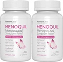 Menopausal Strength Symptom Relief Menopause, Hot Flashes, Night Sweats ve Mood Swings, Restful Sleep and Energy Boost - 60 Capsules (Pack of 2)
