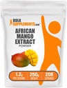 BulkSupplements.com Afrika Mango Türlü Toz - Irvingia Gabonensis, Afrika Mango Toz - Gluten Free, 1.2g hizmet başına 250g (8.8 oz) (Pazar 1)