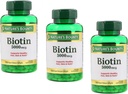 Natures Bounty Biotin 5000mcg 150 Rapid Release Softgels (Το πακέτο αξίας των 3)
