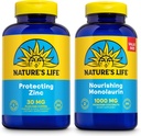 Nature's Life Nourishing Monolaurin 1000 mg 250ct ve çinko Picolinate 30 mg 250ct - Gut Health and Immune Support Supplements - Monolaurin from Raw Coconuts, Chelated çinko - 60-Day Garanti