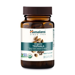 Himalaya USDA Organic Triphala Capsules, 688mg,Triphala Tablets,Digestive Health Supplement for Colon Cleanse & Occasional Bloating and Constipation Relief - Vegan, Non-GMO, Gluten Free, 30 Caplets