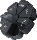 7 Günlük Pill İlaçlar, Vitaminler, Balık Yağları, Tamamlar, Seyahat Pill Box (Black)