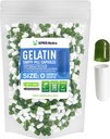 XPRS Nutra Boyutu 0 Boş Kapsüller - 500 Kont Boş Gelatin Capsules - Pills DIY Capsule - Pure Bovine Pill Gel Caps For Do-It- Yourself Supplements (Green/White)