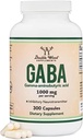 GABA Supplement (300 κάψουλες, 1.000mg ανά υπηρεσία) Προάγει την ηρεμία, χαλάρωση, και υποστηρίζει τον ύπνο (Vegan Safe, Gluten Free, Non-GMO) (Gamma Aminobutyric Acid) by Double Wood