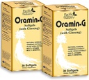 Oramin G της Pacific Nature (30 Softgels) με κορεάτικα Ginseng, Aloe Vera, Vitamin B Complex, και ψευδάργυρο για την ενέργεια, την ανοσία, & διατροφική υποστήριξη - Συσκευασία των 2