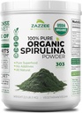 Zazzee Organik Spirulina Toz, 2.2 Pounds (1 KG), USDA sertifikalı, 303 Hizmet, Kosher,% 100 Pure, Non-Irradiated, Mess-Free Wide Mouth Konteyner, Fresh Koku ve Neutral Tadı, Non-GMO, Gluten-Free-Free-Free-Free-Free-Free-GMO, Gluten-Free-Free-Free-Free-Free-Free-Free-